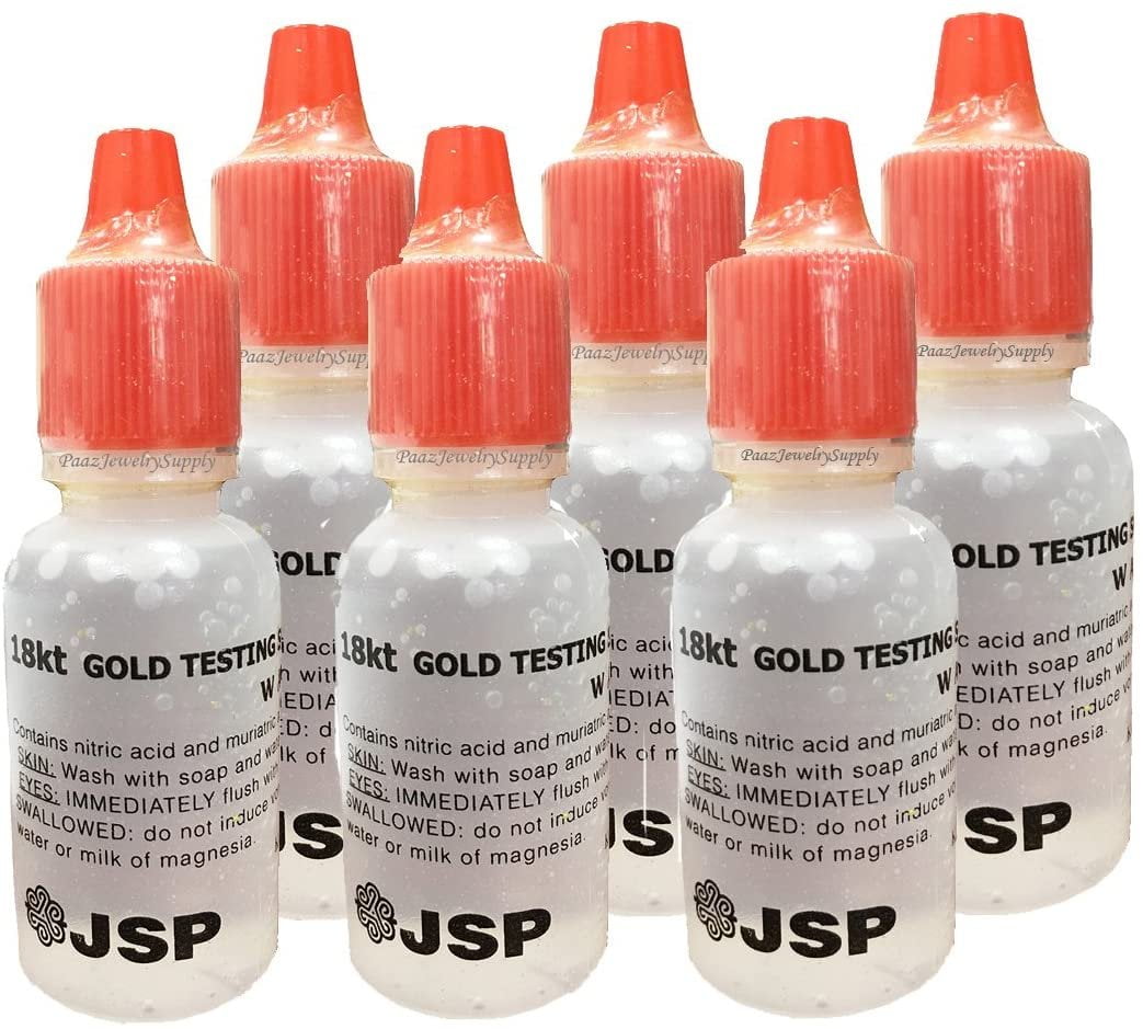 8 Bottles 18k Test Testing Acid Gold Tester