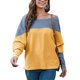 thumbnail image 2 of Sudadera de manga larga con hombros descubiertos, informal, holgada, de moda, para mujer, gris, amarillo, XXL, 2 of 6