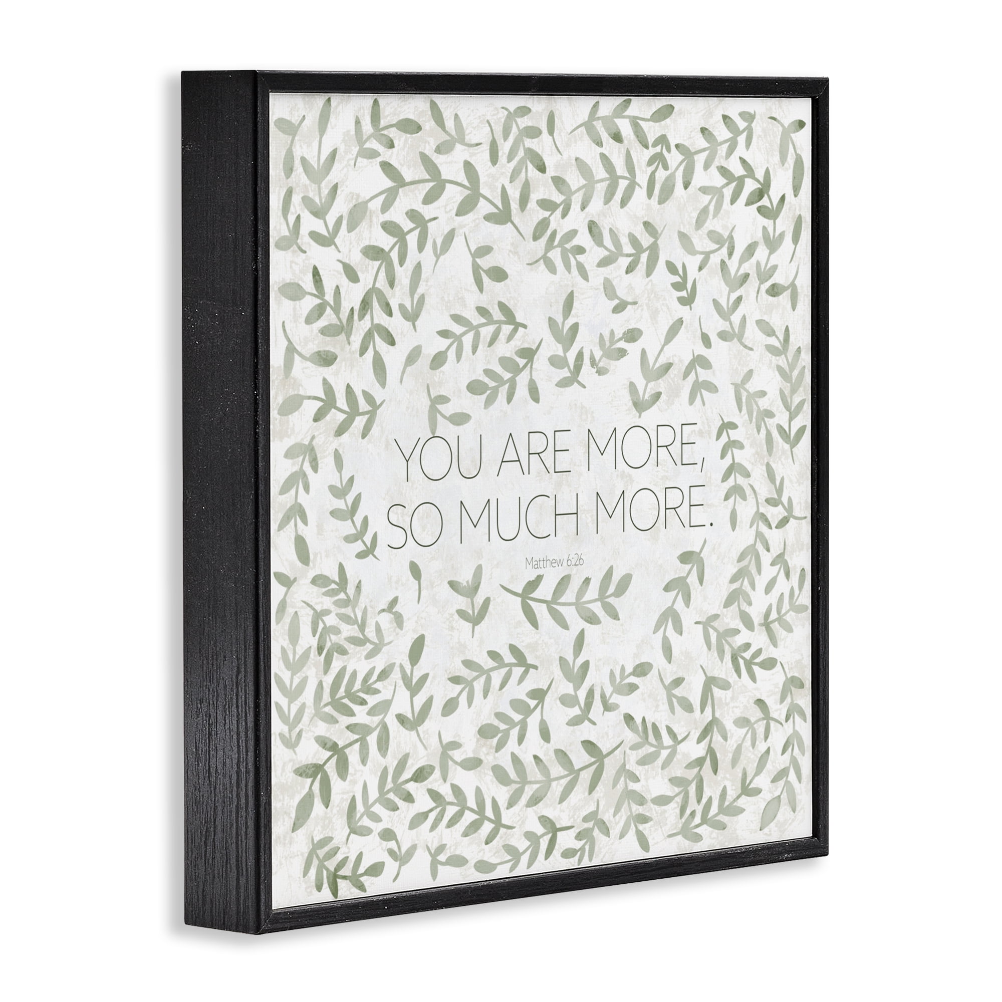 Stupell Industries Curved Ivy Sprigs Proverb Black Framed Giclee Art, design by SD Graphics Studio