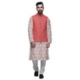 thumbnail image 1 of Atasi Ensemble Kurta Pyjama Indien pour Hommes, Veste Imprimée Classique Décontractée, 1 of 5
