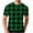 Plaid Green, variant on Men's Short Sleeve Waffleknit Shirts, Casual Textured Crew Neck Summer T-Shirts Lightweight Polka Dots Pullover Tees