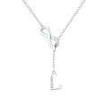 thumbnail image 1 of SIfdSeng Collier Initiale en Argent à Pompon en Forme de 8 pour Femmes Colliers en Argent pour Femmes A Z 26 Colliers Initiales Alphabet pour Adolescentes Bijoux, 1 of 3