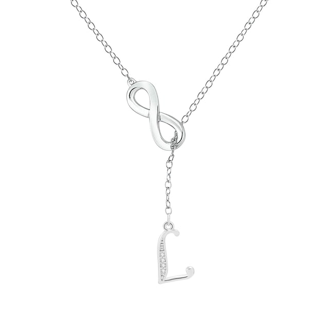 SIfdSeng Collier Initiale en Argent à Pompon en Forme de 8 pour Femmes Colliers en Argent pour Femmes A Z 26 Colliers Initiales Alphabet pour Adolescentes Bijoux