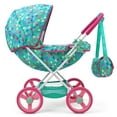thumbnail image 5 of Baby Alive: Deluxe Classic Doll Pram - Green, Pink, Hearts - Accessory For Dolls Up To 18", Matching Shoulder Bag, Foldable, Storage, Kids Toy, Age 3+, 5 of 5