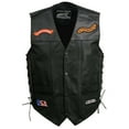 thumbnail image 5 of Event Leather ELM3930 Men’s Black Motorcycle Riders Leather Vest w/ 9 Patches and Adjustable Side Laces Large, 5 of 10