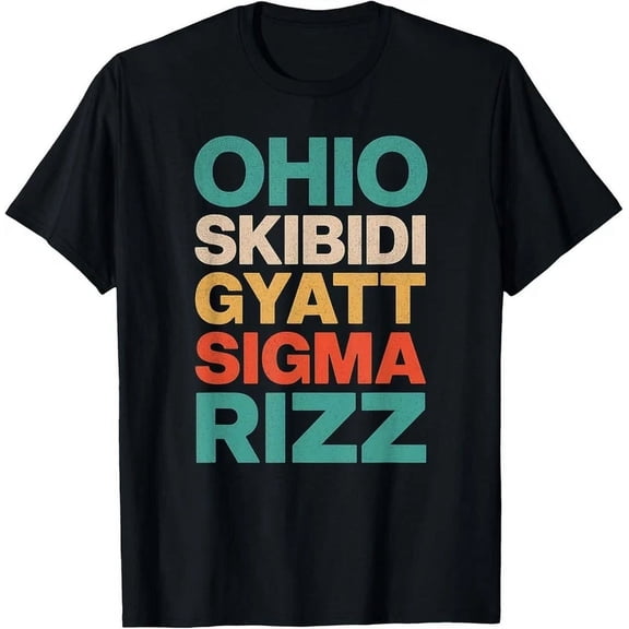 Ohio Skibidi Gyatt Sigma Rizz Joke Vintage Unisex T-Shirt