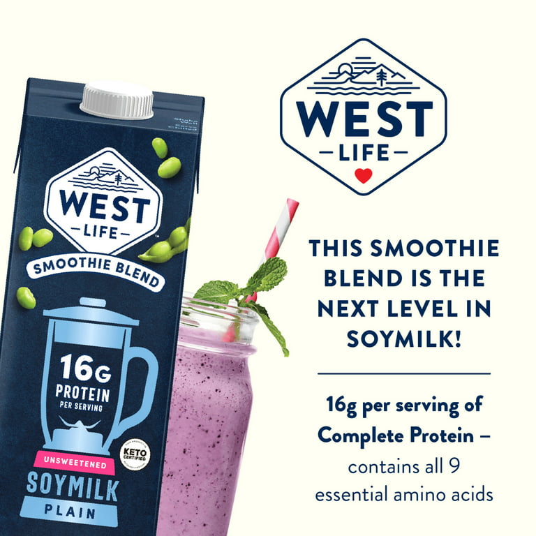 West Life Plain Unsweetened Smoothie Blend Soymilk