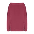 thumbnail image 6 of Qzwdhjm Off Shoulder Sweatshirts for Women Drawstring Long Sleeve Sweatshirt Soft Loose Casual Fall Pullover Tops, 6 of 7