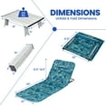 thumbnail image 2 of Gymax Ensemble de 3 Tapis de Plage Pliants Chaise Longue de Plage Réglable et Table d'Appoint Vert, 2 of 10