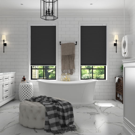 Motorized Honeycomb Blinds: Ultimate Light Control and Privacy at Your Fingertips Grey 39 x 72