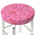 thumbnail image 3 of Balery Cute Cowgirl Round Bar Stool Seat Covers Velvet Fabric Adjustable Protects from Scratches and Stains for 14-17 Inch Chair-12 inch, 3 of 7