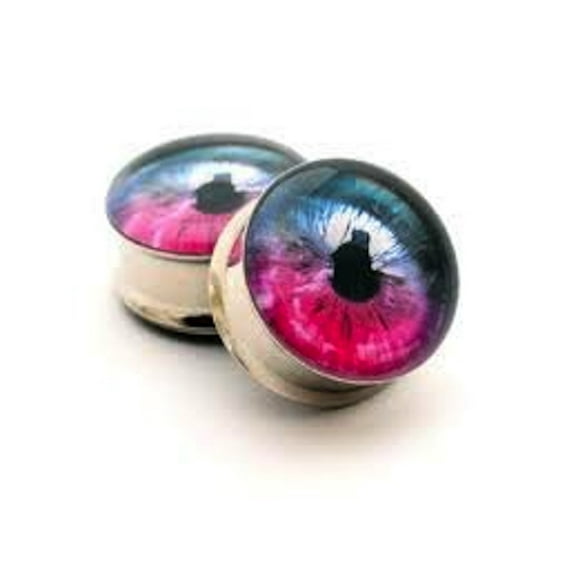 Eyeball Double Flared Surgical Steel (316L) Gauges/Plugs 00g (10mm) 2 Piece (1 Pair) (A/4/3/19)