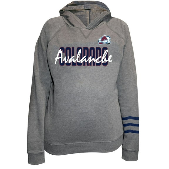 Women's Fanatics Heather Gray Colorado Avalanche Plus Size Lightweight Fleece Raglan Pullover Hoodie