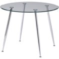 thumbnail image 1 of Best Master Furniture Patrik 40" Table à Manger Moderne en Métal Argenté, 1 of 1