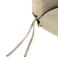 thumbnail image 6 of Jordan Manufacturing Sunbrella 44" x 22" Spectrum Sand Beige Solid Rectangular Outdoor Chair Cushion with Ties and Hanger Loop, 6 of 10