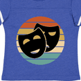 thumbnail image 4 of Inktastic Theater Masks Acting Gift Retro Sunset Boys or Girls Toddler T-Shirt, 4 of 5