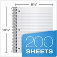 thumbnail image 5 of (2 pack) oxford 5-subject poly notebook, 8-1/2" x 10-1/2", wide rule, 200 sheets, 5 poly divider pockets (10587), 5 of 8