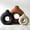 Brwon&Black-3Pcs, variant on Ceramic Vases for Home Decor, Set of 2 Donut Vases, Modern Vase, White Vases, Farmhouse Vase, Decorative Vase, Round Boho Vase for Bookshelf, Mantel, Table, Fireplace Decor