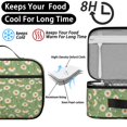 thumbnail image 4 of Daisy Pioneer Flower Green Pattern Insulated Lunch Bag Teens,Bento School Lunch Bag for Teens for Work,Picnic or Travel 10.6x7.7x4.3 Inches,12 Can Capacity, 4 of 6