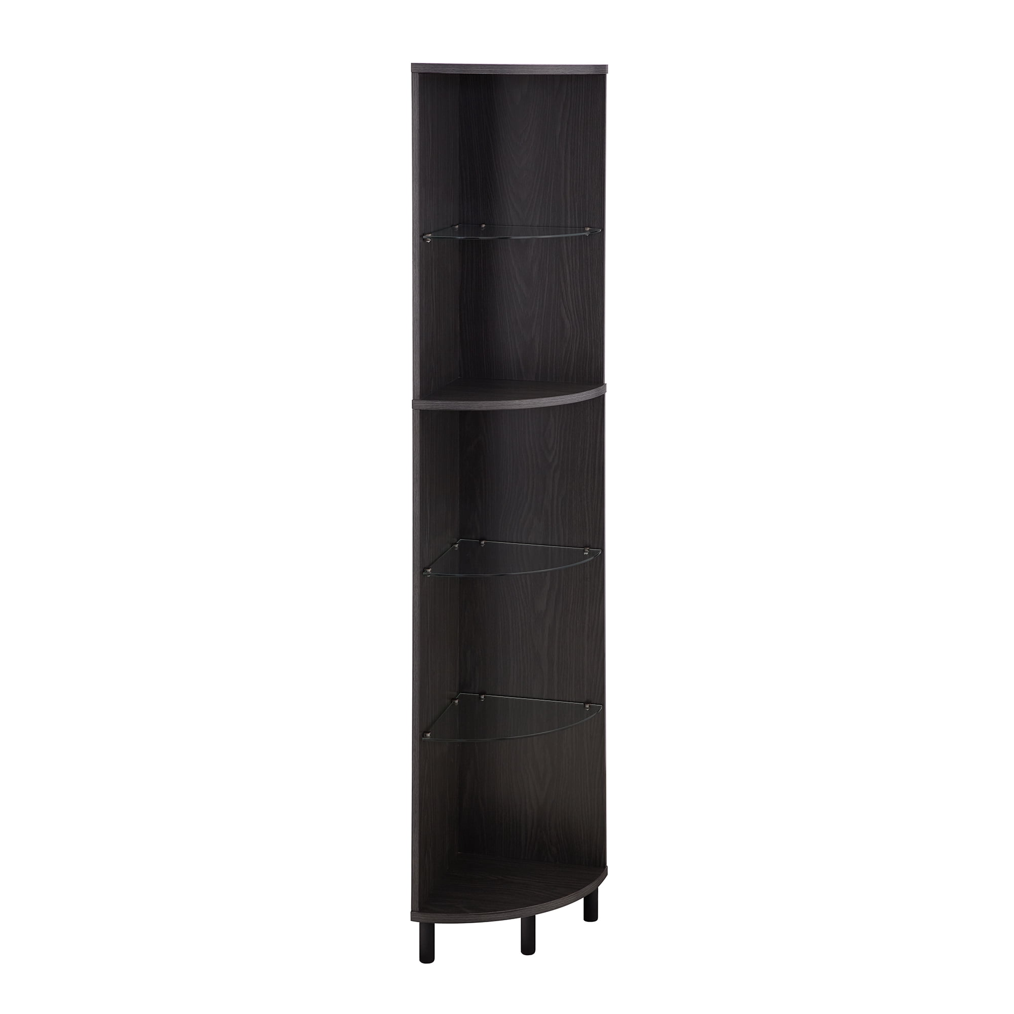 Manor Park Tatum Modern Corner Bookcase, Graphite