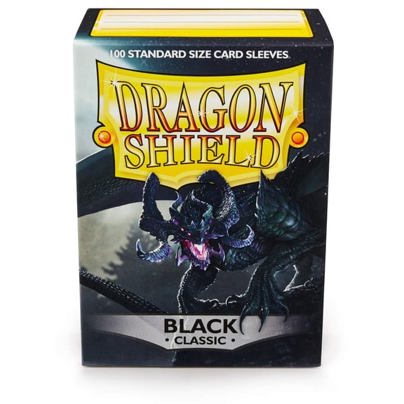 Dragon Shield 100CT Standard Size Deck Protector Classic Sleeves - Black