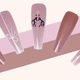thumbnail image 3 of Uñas postizas navideñas Uñas postizas navideñas con rayas de copo de nieve para mujeres y niñas, 3 of 5