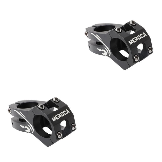 Soidarity Vástago corto de bicicleta, pieza modificada de repuesto, vástagos de manillar de aleación de aluminio, accesorio de conexión, accesorios de Negro 2piezas Soidarity CBP497091