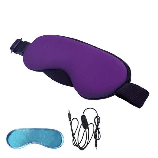 Guardurnaity Almohadilla para los ojos calentada USB Calentamiento en frío Compresa caliente Steam Sleep Eye para círculos oscuros Cuidado de ojos Sin perfume, Púrpura Guardurnaity CE000498-01