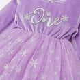 thumbnail image 6 of IBTOM CASTLE Baby Girls Winter Snowflake 1st Birthday Outfit Velvet Princess Dress + Headband Christmas Cake Smash Photo Shoot 12-18 Months Purple Snowflake One, 6 of 8