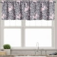 thumbnail image 3 of Ambesonne Floral Valance & Curtain, Bindweed Flower Bells Design, 55"x24", Petrol Blue Mauve, 3 of 7