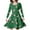 B-Green, variant on Little Girl Christmas Dress Christmas Print Long Sleeve Santa Dress Christmas Clothes for Girls Party Dress Up 8-9 Years