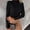 Black#2, variant on Viikei Womens Plus Size Tops Womens Turtlenecks Womens Long Sleeve Tops Casual Solid Color Turtleneck Long Sleeve Knitting Slim Top