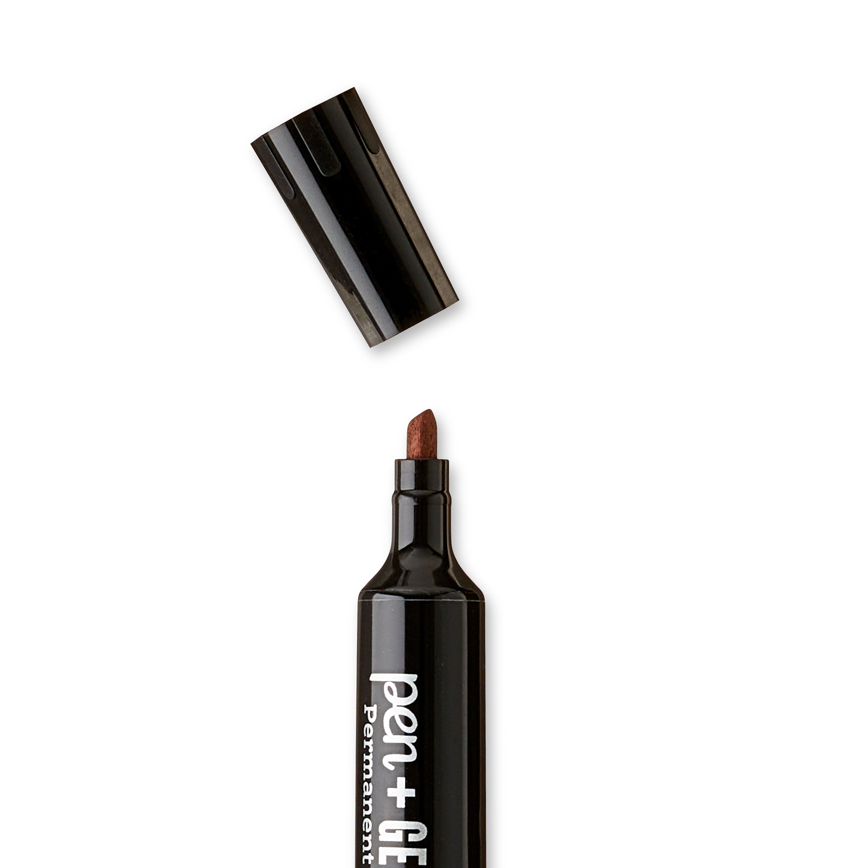 Pen+Gear Permanent Marker, Chisel Tip, Black Color, 2 Count