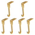 thumbnail image 1 of Juego de 6 soportes para calcetines navideños, colgadores para calcetines de chimenea, de metal antideslizante. Oro, 1 of 9