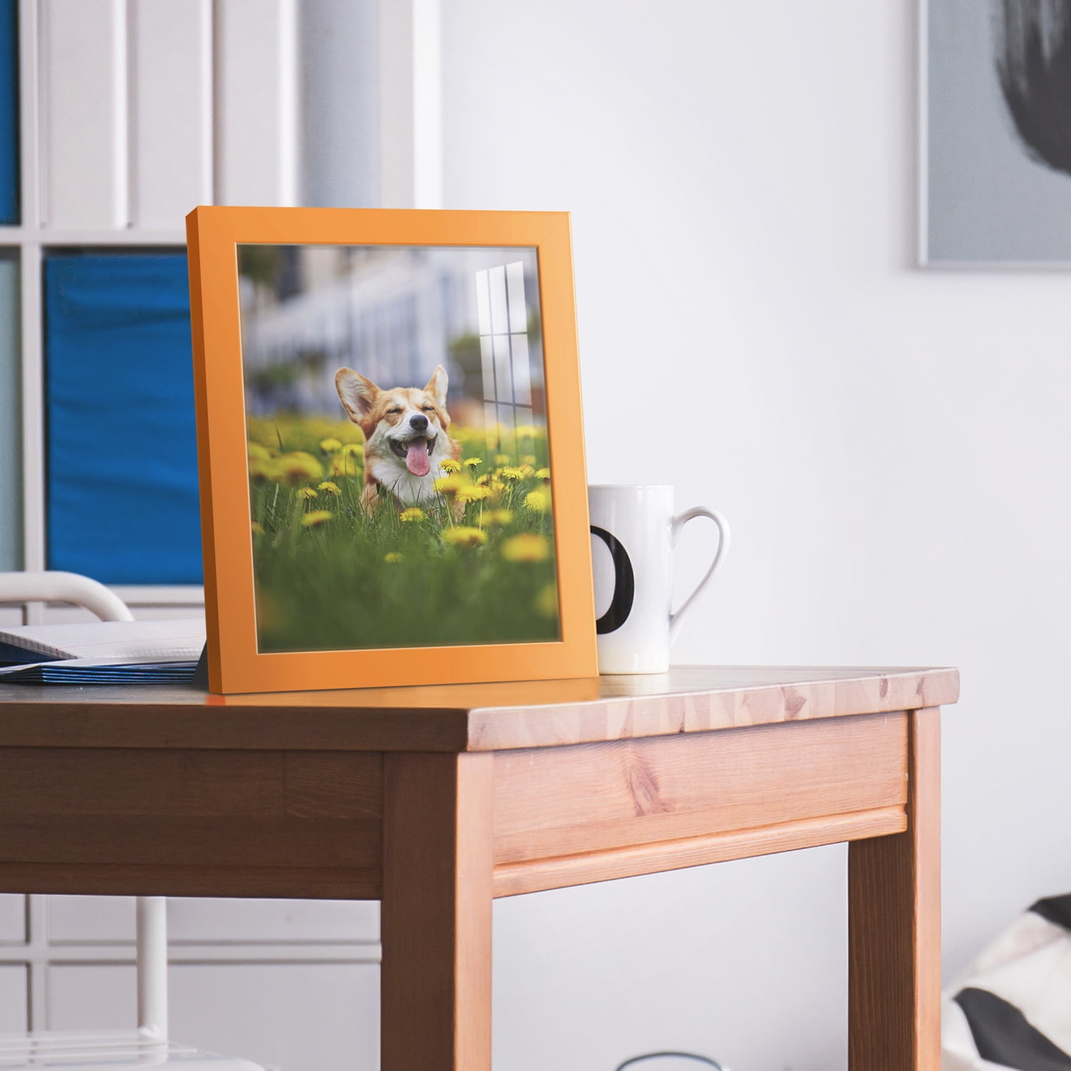 Modern 8 in. x 10 in. Orange Picture Frame (Set of 2)