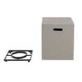 thumbnail image 5 of Mayfair Lightweight Concrete Outdoor Tank Holder Side Table, Light Gray, 5 of 14