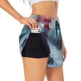 thumbnail image 2 of Haiem Lighthouse in a Stormy Sea Women's 2 in 1 Running Shorts - Lightweight Athletic Workout Gym Yoga Breathable Sports Shorts Liner with Phone Pockets-Large, 2 of 9