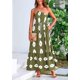 thumbnail image 4 of Vestido PRETTYGARDEN Maxi Floral Verde Militar de Un Solo Hombro S, 4 of 8
