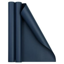 JAM Paper Matte Wrapping Paper, 52.6 Sq ft Total (17 in x 18 Ft Each), Cobalt Navy Blue, 2 Rolls