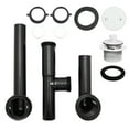 thumbnail image 4 of Westbrass 594144-50 14" Black Polypropylene Twist & Close Drain Bathtub Assembly with Two-Hole Overflow, Powder Coat White, 4 of 13