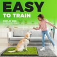 thumbnail image 6 of Hompet Dog Grass Pad with Tray Large, 41"x27", 2 Reusable Artificial Turf for Dogs Potty, Quickly Absorbency Portable Dog Litter Box, Waterproof Non-Slip Washable Pee Pads, 6 of 7