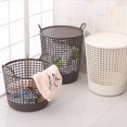 thumbnail image 3 of Cesta de almacenamiento de plástico, cesta de lavandería grande con tapa, cesta de ropa sucia, cesta de almacenamiento portátil, 3 of 6