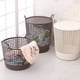 thumbnail image 3 of Cesta de almacenamiento de plástico, cesta de lavandería grande con tapa, cesta de ropa sucia, cesta de almacenamiento portátil, 3 of 6