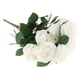 thumbnail image 4 of Decoración de la de la boda del hogar del ramo de flores de seda de la rosa francesa artificial de 10 cabezas Blanco Sunnimix Flores rosas francesas artificiales, 4 of 8