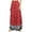 Red, variant on Bimba Women's Red Batik Print Cotton Skirt Elastic Waist Maxi Summer Skirts-S