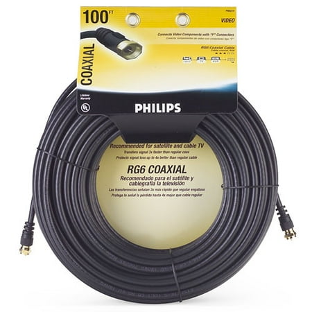 Philips Rg6 Coax Cable with Ends, 100"