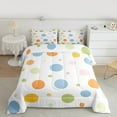thumbnail image 3 of Manfei Colorful Geometric Spot Bedding Comforter Set,Minimalist Geometric Aesthetic Twin Comforter Sets,Circle Circular Bedding Set For Teens Girl,Luxury Bedroom Decor Reversible,2-Piece, 3 of 9