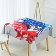 thumbnail image 3 of sruoe Tablecloth, 54 X 108in Independence Day Tablecloth, Waterproof Machine Washable Foldable Red Rectangle Tablecloths, Table Cloth for Dining, Home, Party Decor, Nylon Spandex, 3 of 5