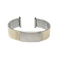 thumbnail image 4 of Bandini Bracelet de Montre Extensible en Acier Inoxydable 22 mm Ton Argent et Or (Bicolore) pour Hommes, Extrémité Droite, Longueur Ajustable, Bracelet de Montre Extensible en Métal, Sans Boucle, 4 of 8