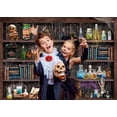 thumbnail image 3 of 8x6FT Halloween Backdrop Mad Scientist Laboratory Backdrop Vinyl Magic School Background Spooktakular Creepy Skull Poison Apothecary Party Decorations, 3 of 5